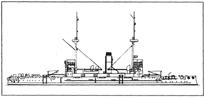Броненосец "Асахи" (Наружный вид 1928 г.)